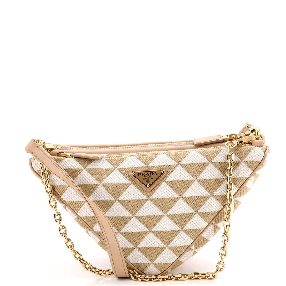 Prada Double Symbole Triangle Bag #331379P22B